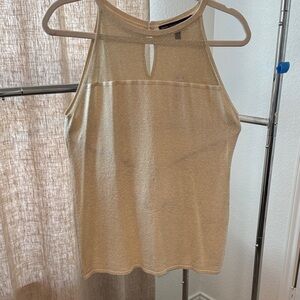 White House Black Market Gold Tank Top